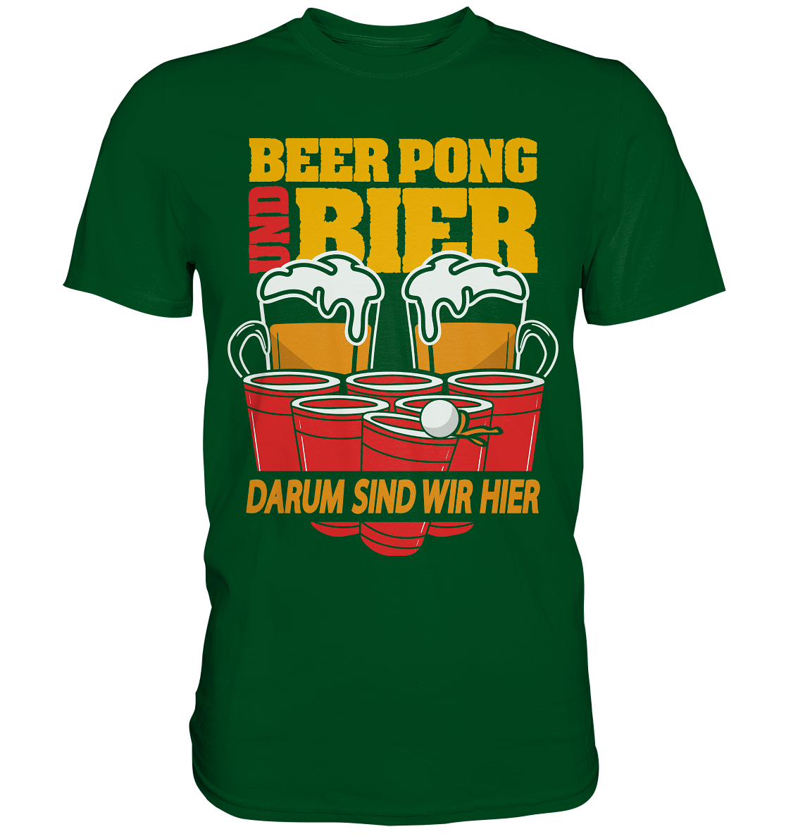 Beer Pong & Bier | Unisex Premium T-Shirt