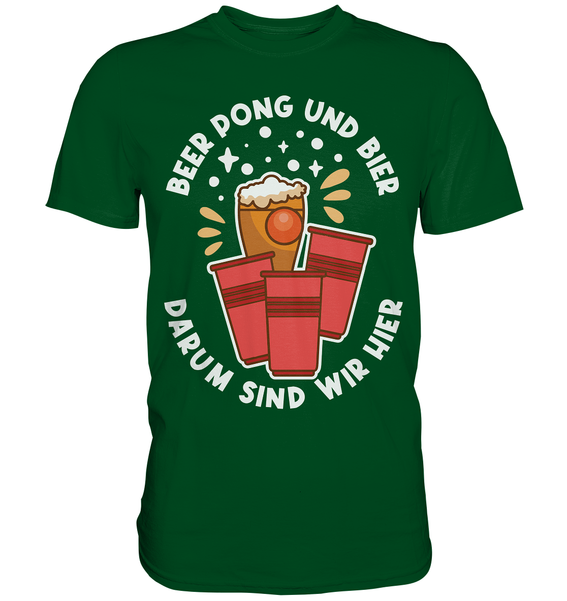 Beer Pong & Bier | Unisex Premium T-Shirt