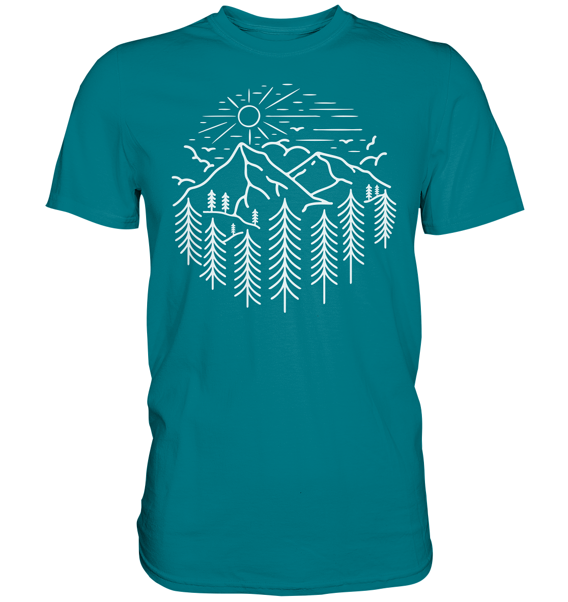 Berge Wald Sonne | Organic T-Shirt