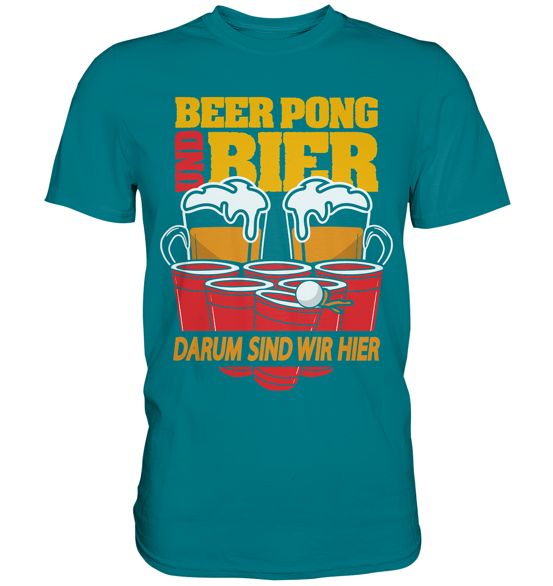 Beer Pong & Bier | Unisex Premium T-Shirt