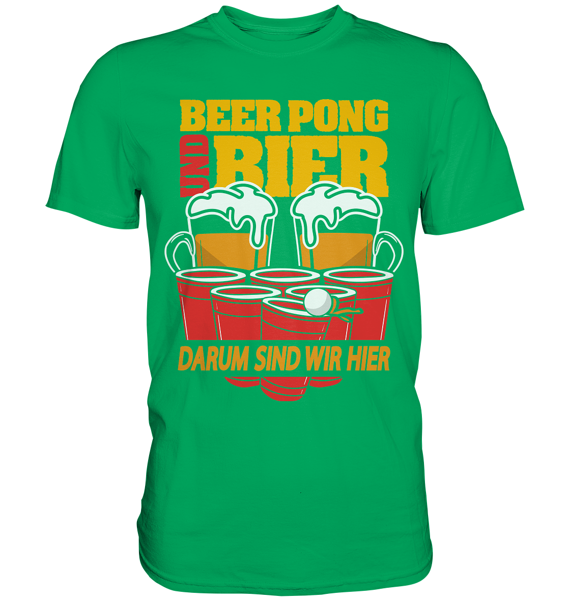 Beer Pong & Bier | Unisex Premium T-Shirt