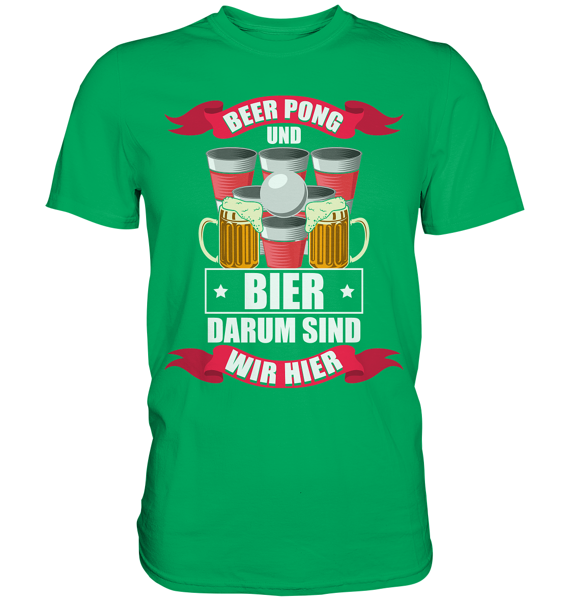 Beer Pong & Bier | Unisex Premium T-Shirt