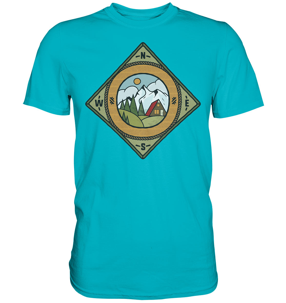 Bergwelt Kompass | Unisex Premium T-Shirt