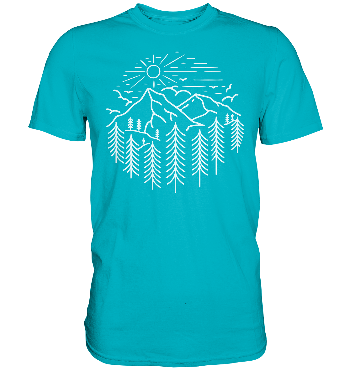 Berge Wald Sonne | Organic T-Shirt