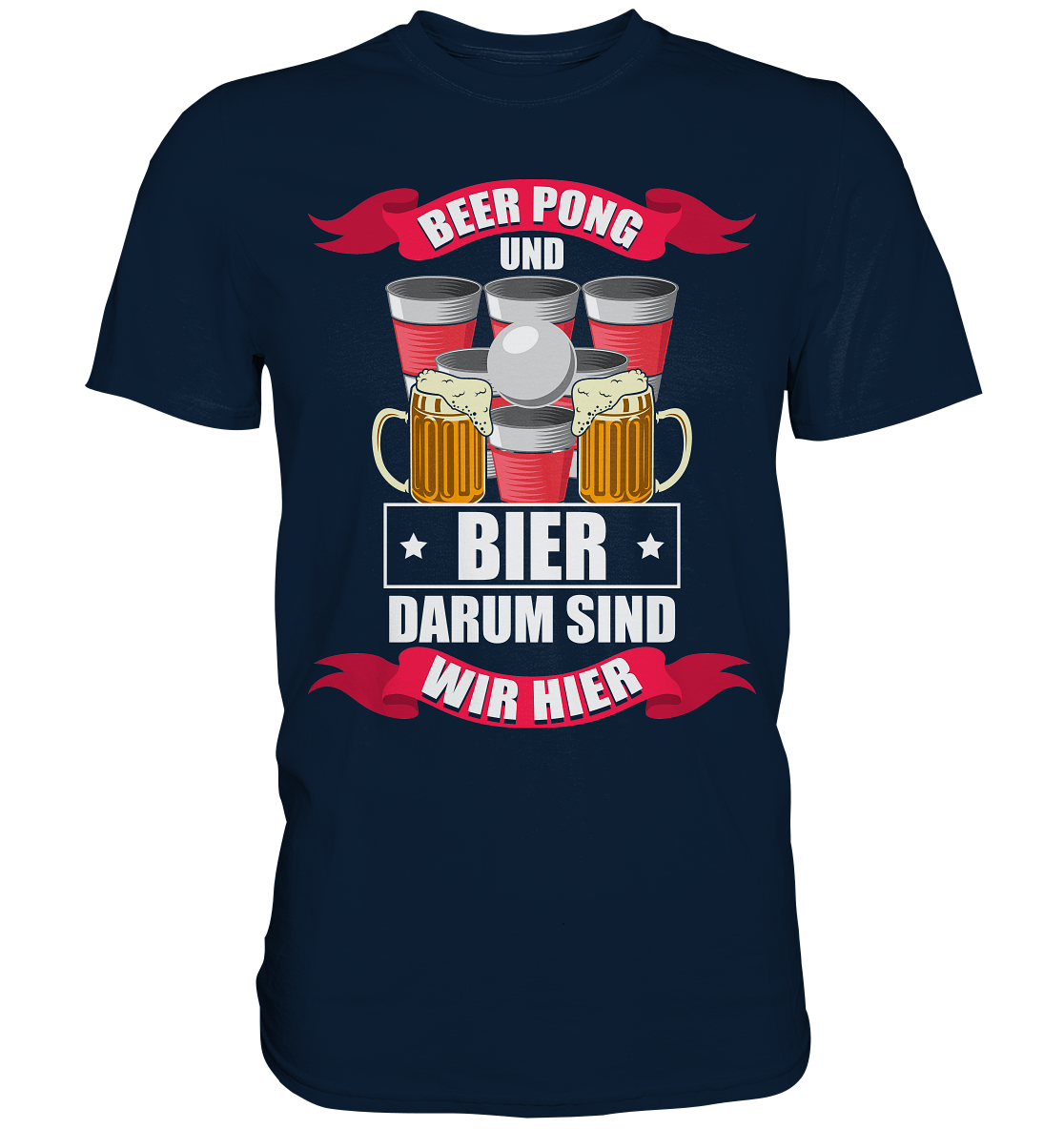 Beer Pong & Bier | Unisex Premium T-Shirt