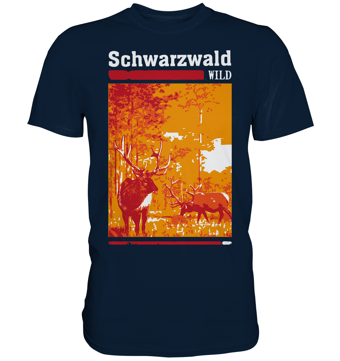 Schwarzwald Wild Hirsch | Unisex Premium T-Shirt