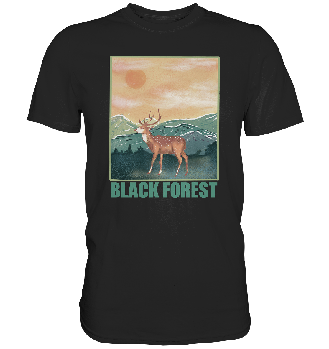 Black Forest Hirsch | Unisex Premium T-Shirt