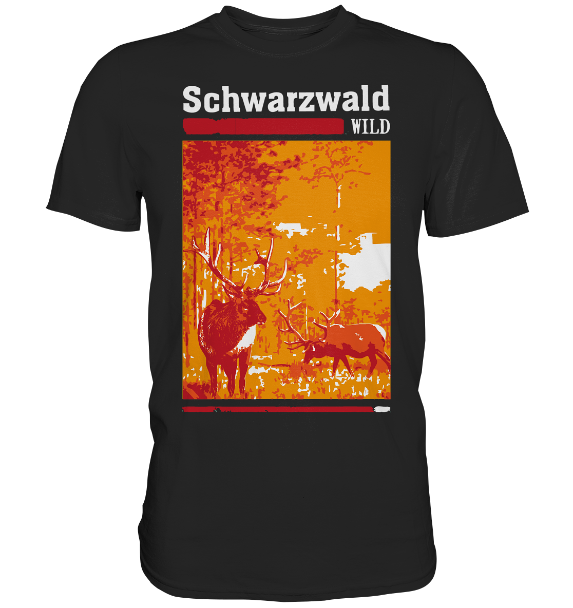 Schwarzwald Wild Hirsch | Unisex Premium T-Shirt