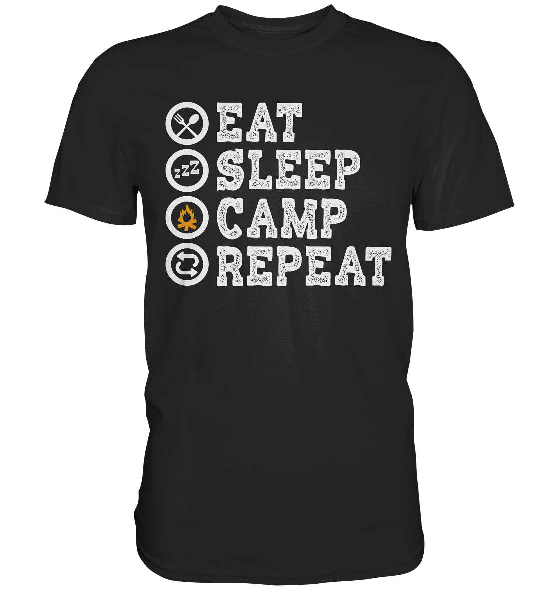 Eat Sleep Camp Repeat | Unisex Premium T-Shirt