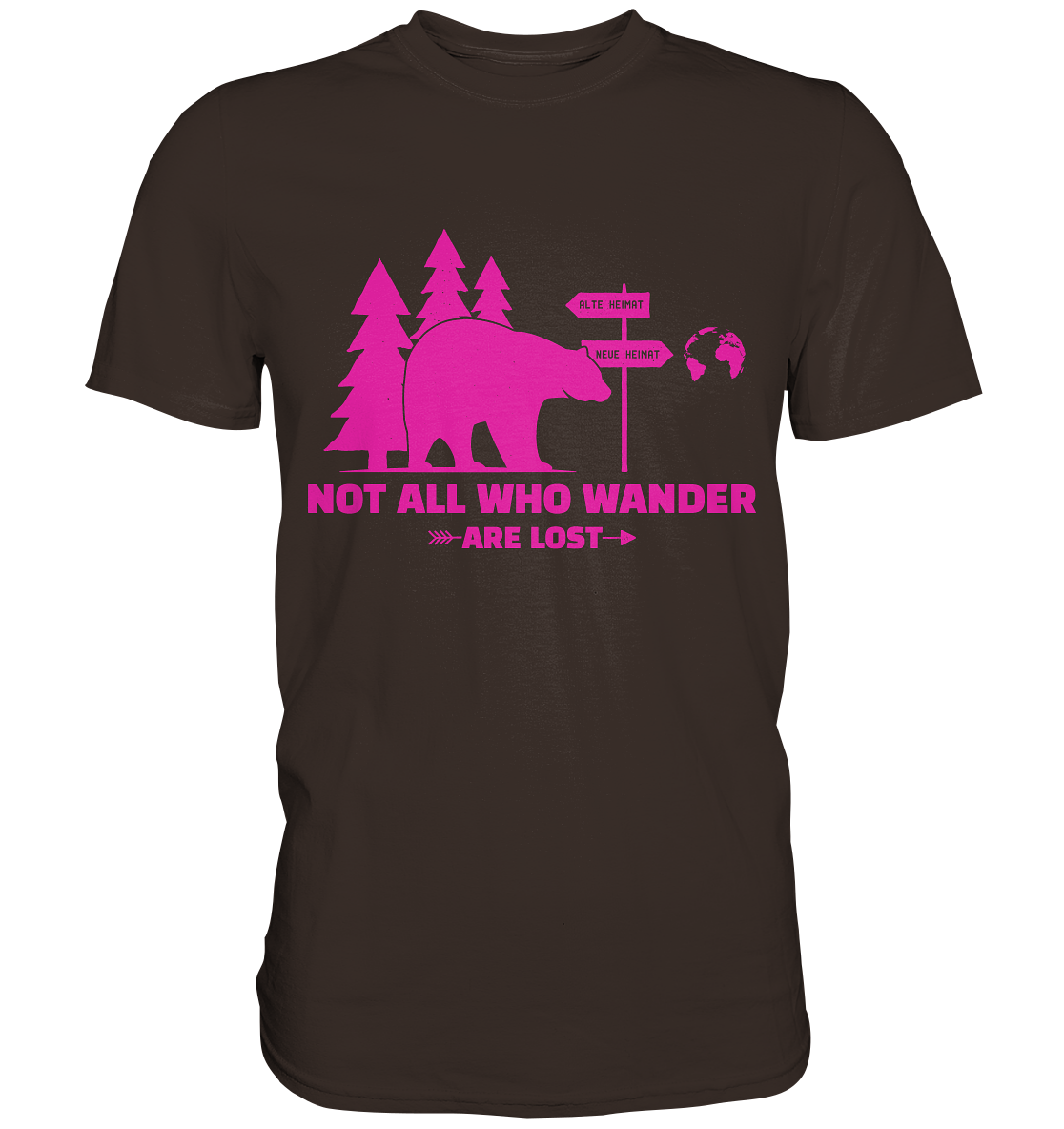Wanderbär Pink | T-Shirts - Premium Shirt