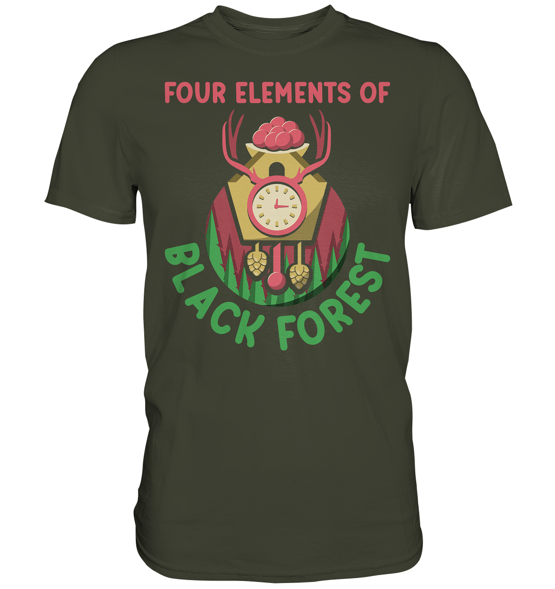 Four Elements Of Black Forest | Unisex Premium T-Shirt