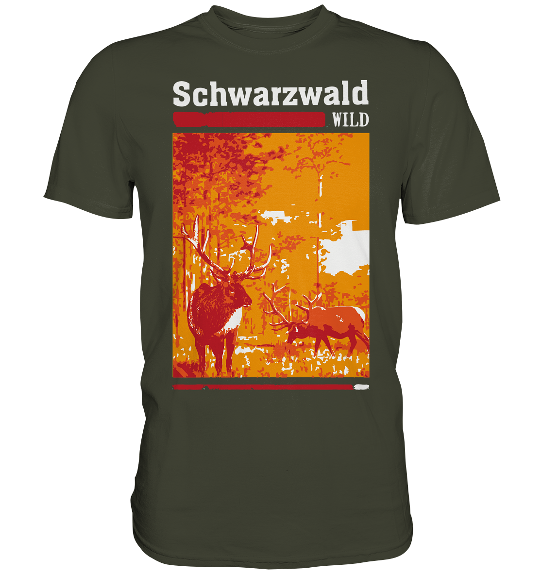 Schwarzwald Wild Hirsch | Unisex Premium T-Shirt