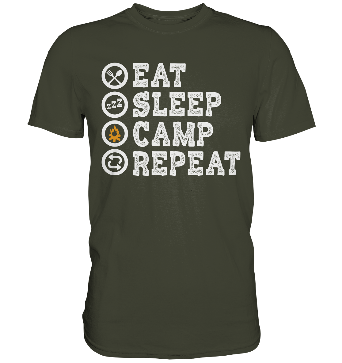 Eat Sleep Camp Repeat | Unisex Premium T-Shirt
