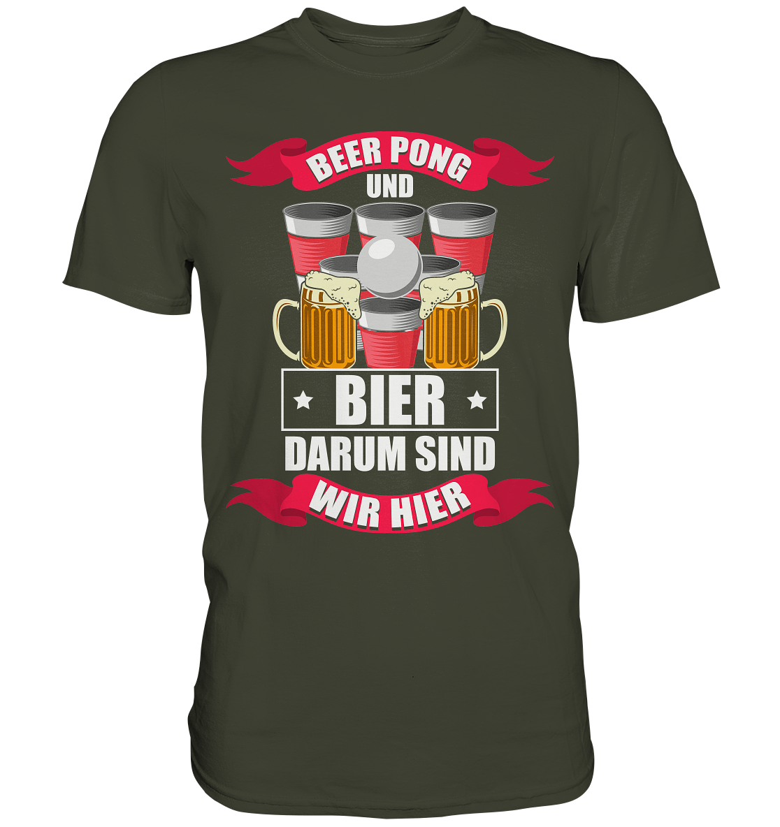 Beer Pong & Bier | Unisex Premium T-Shirt