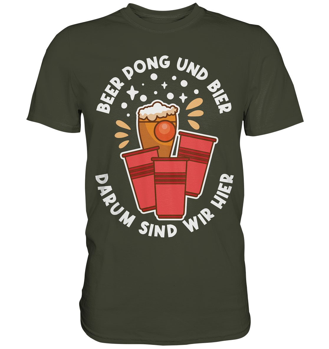 Beer Pong & Bier | Unisex Premium T-Shirt