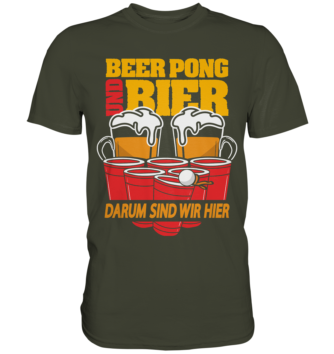 Beer Pong & Bier | Unisex Premium T-Shirt