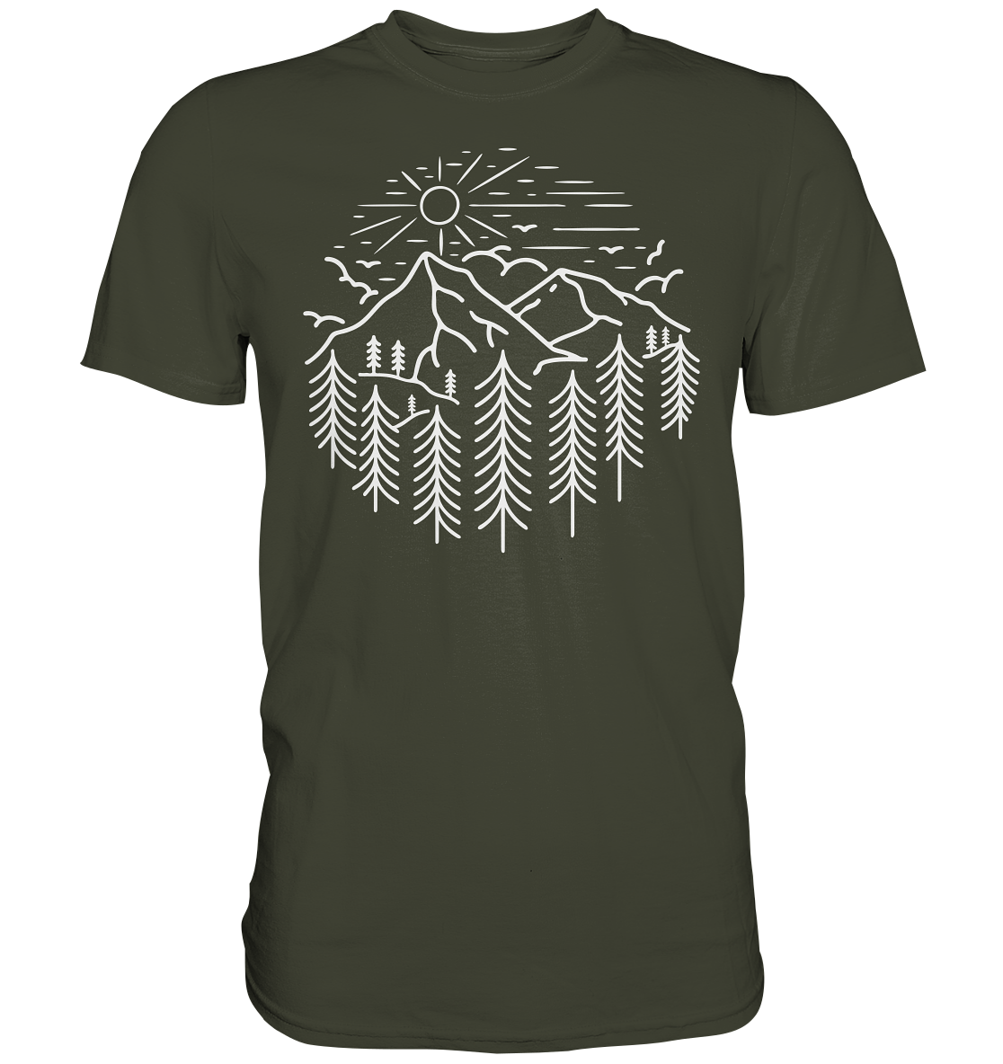 Berge Wald Sonne | Organic T-Shirt