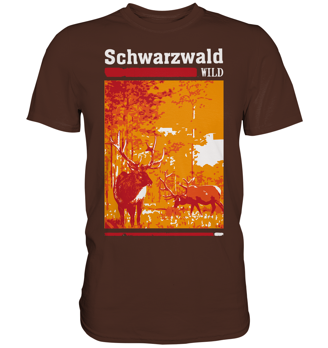 Schwarzwald Wild Hirsch | Unisex Premium T-Shirt