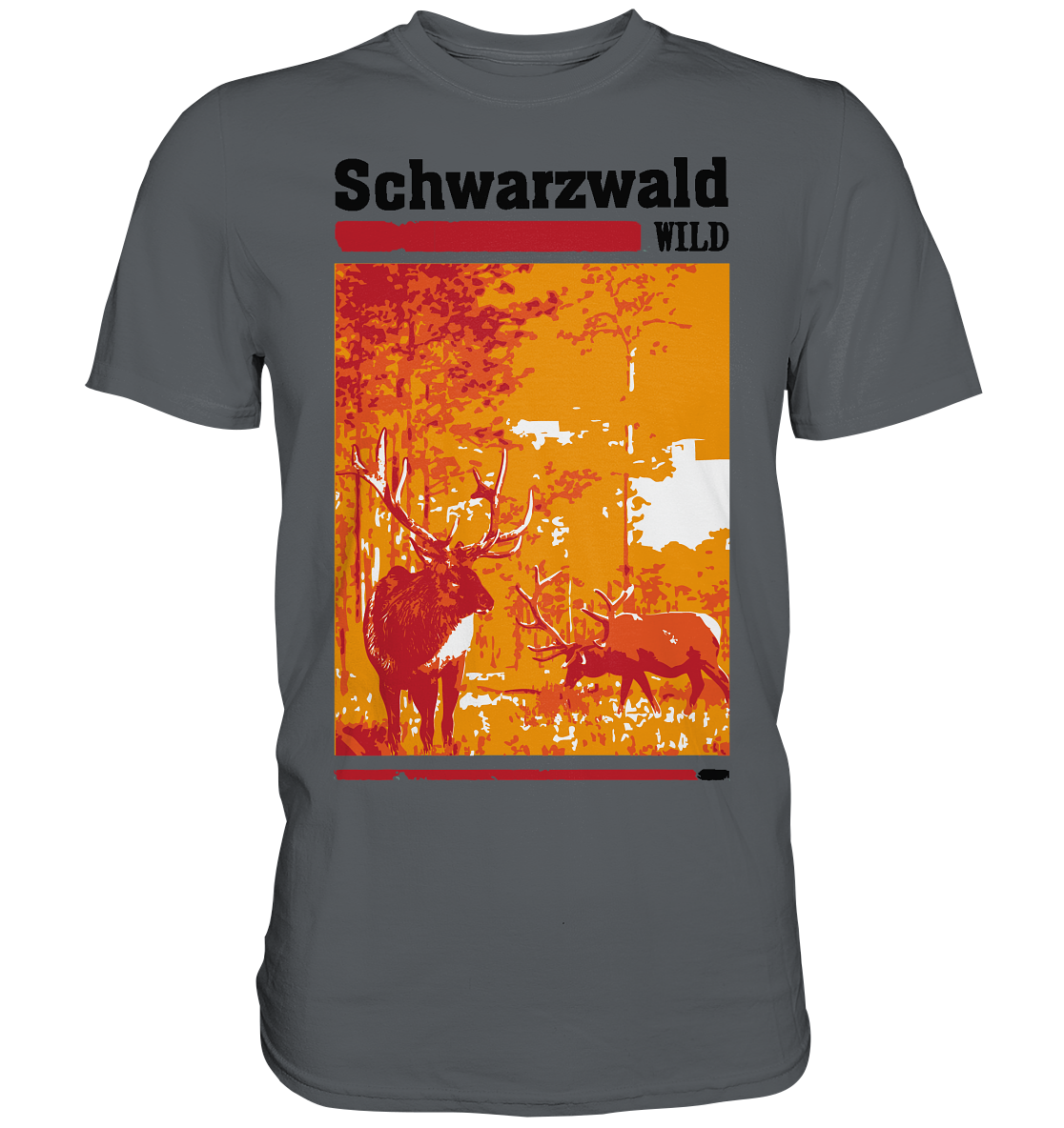 Schwarzwald Wild Hirsch | Unisex Premium T-Shirt