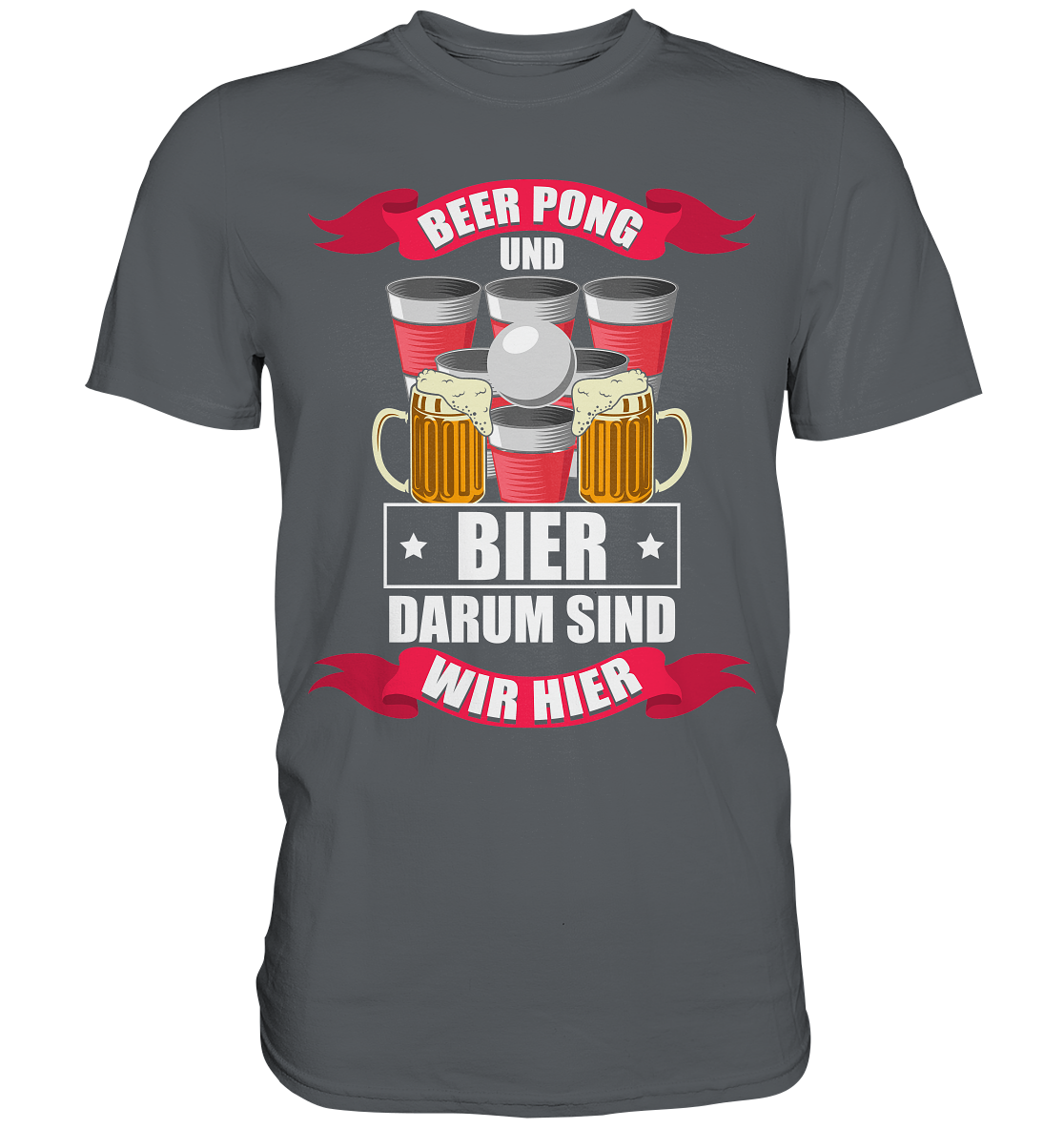 Beer Pong & Bier | Unisex Premium T-Shirt