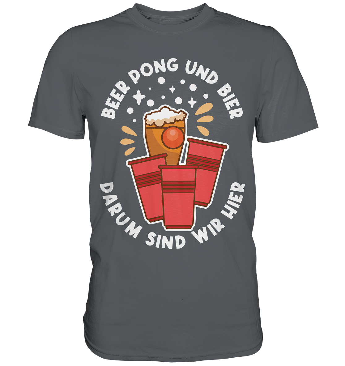 Beer Pong & Bier | Unisex Premium T-Shirt