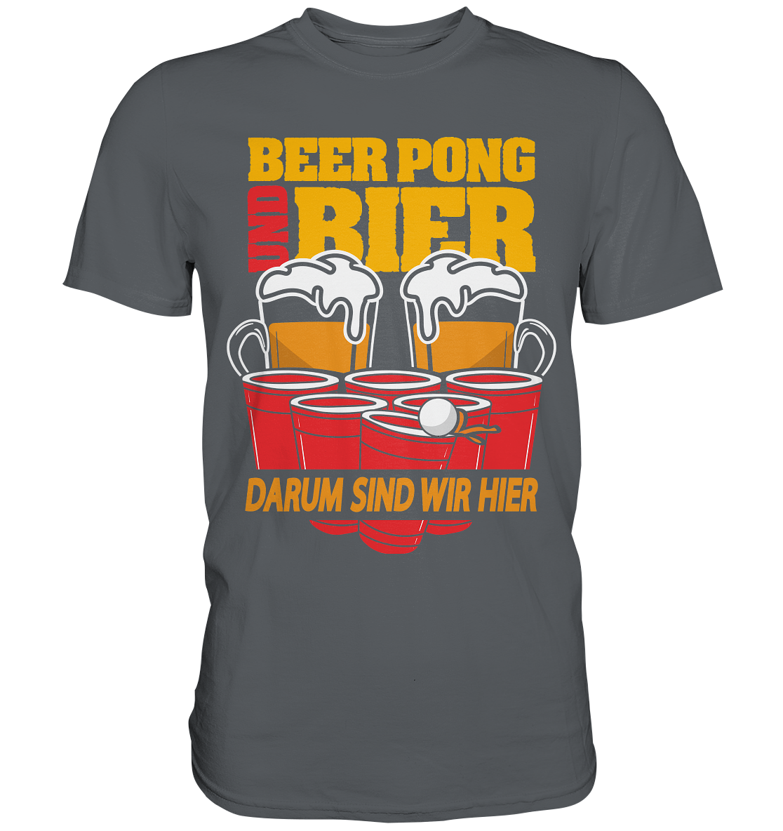 Beer Pong & Bier | Unisex Premium T-Shirt