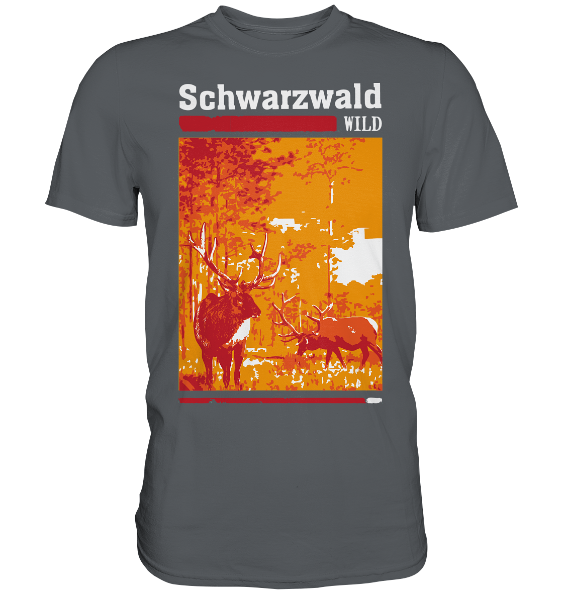 Schwarzwald Wild Hirsch | Unisex Premium T-Shirt