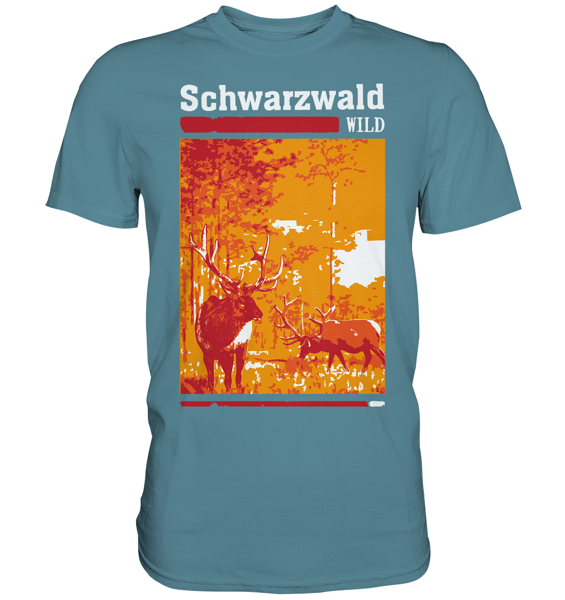Schwarzwald Wild Hirsch | Unisex Premium T-Shirt