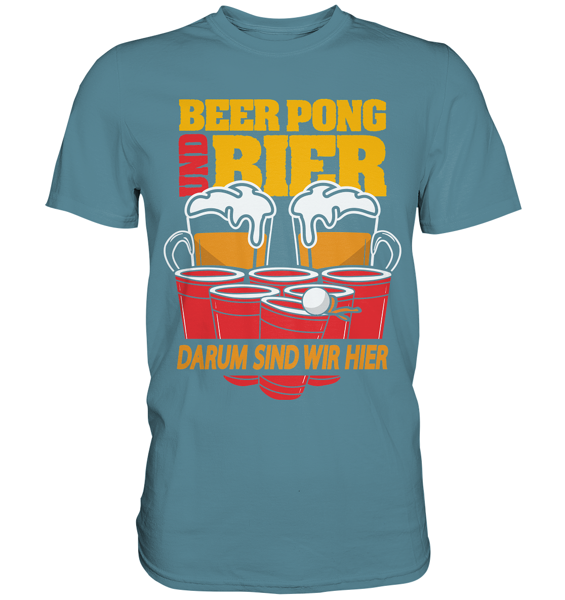 Beer Pong & Bier | Unisex Premium T-Shirt