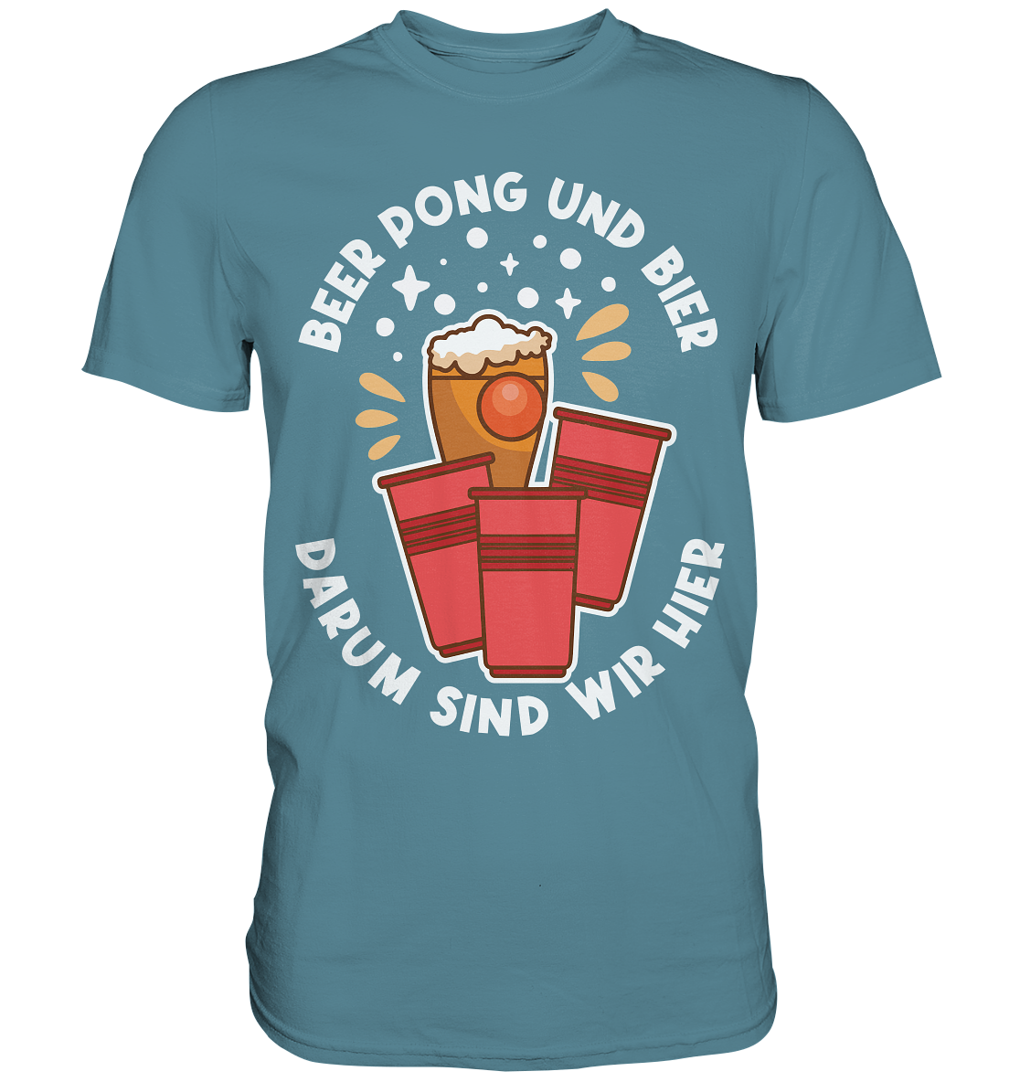 Beer Pong & Bier | Unisex Premium T-Shirt