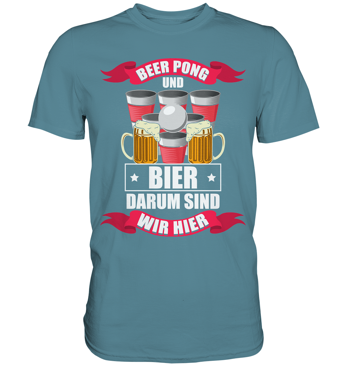 Beer Pong & Bier | Unisex Premium T-Shirt