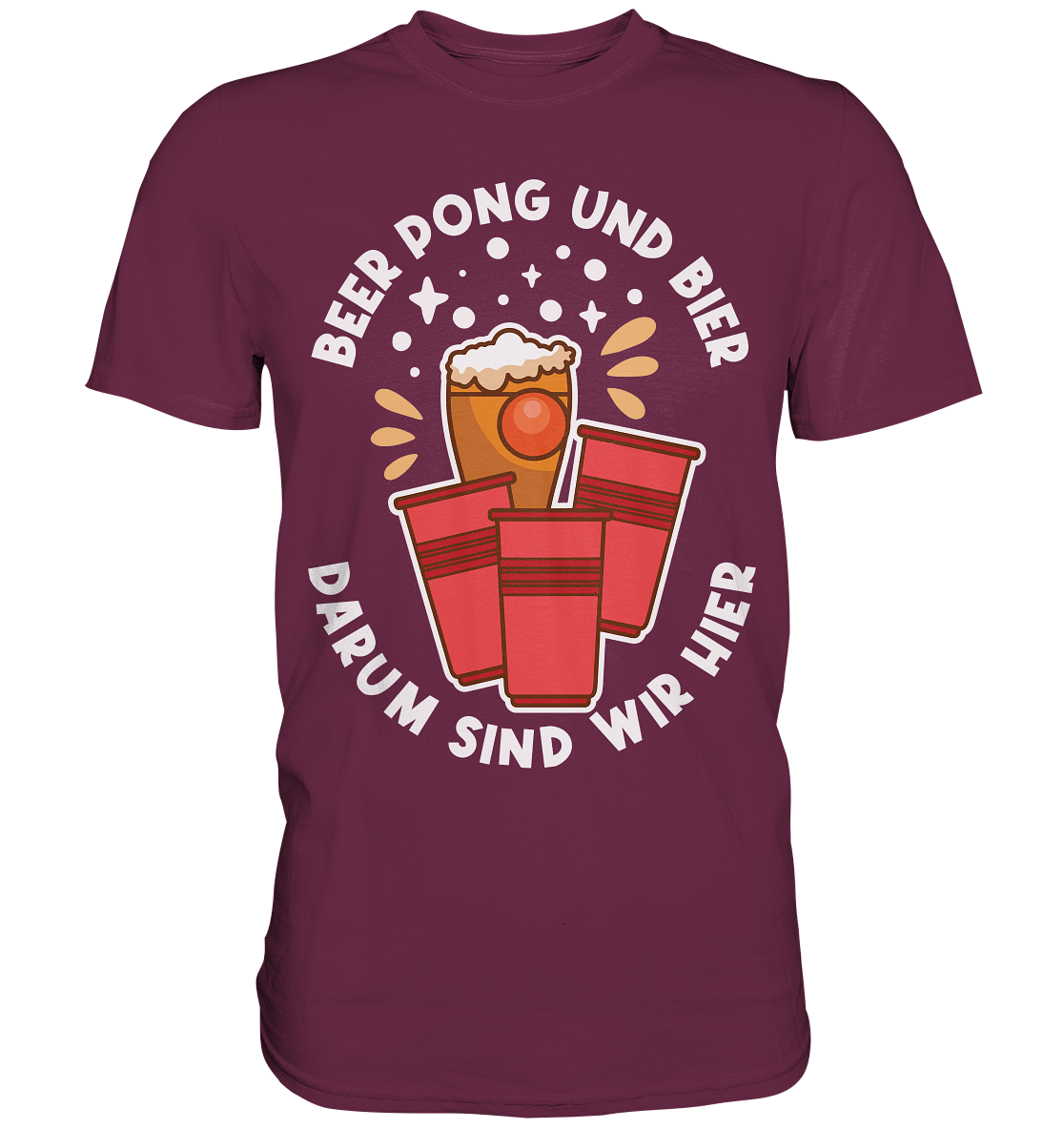 Beer Pong & Bier | Unisex Premium T-Shirt