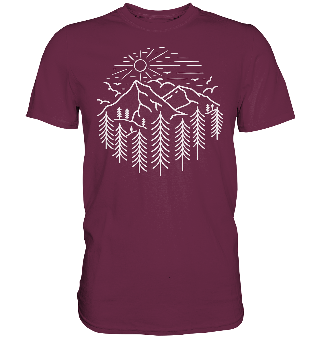 Berge Wald Sonne | Organic T-Shirt