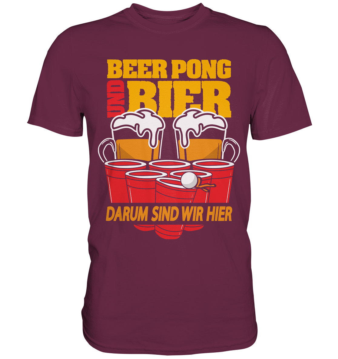 Beer Pong & Bier | Unisex Premium T-Shirt