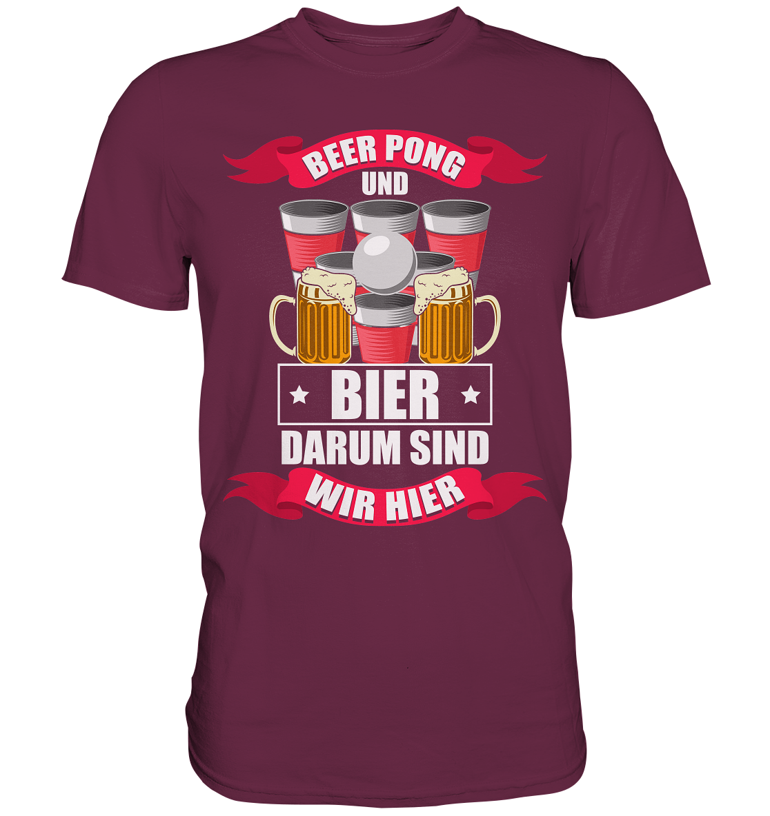 Beer Pong & Bier | Unisex Premium T-Shirt