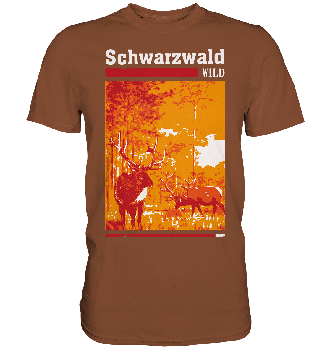 Schwarzwald Wild Hirsch | Unisex Premium T-Shirt