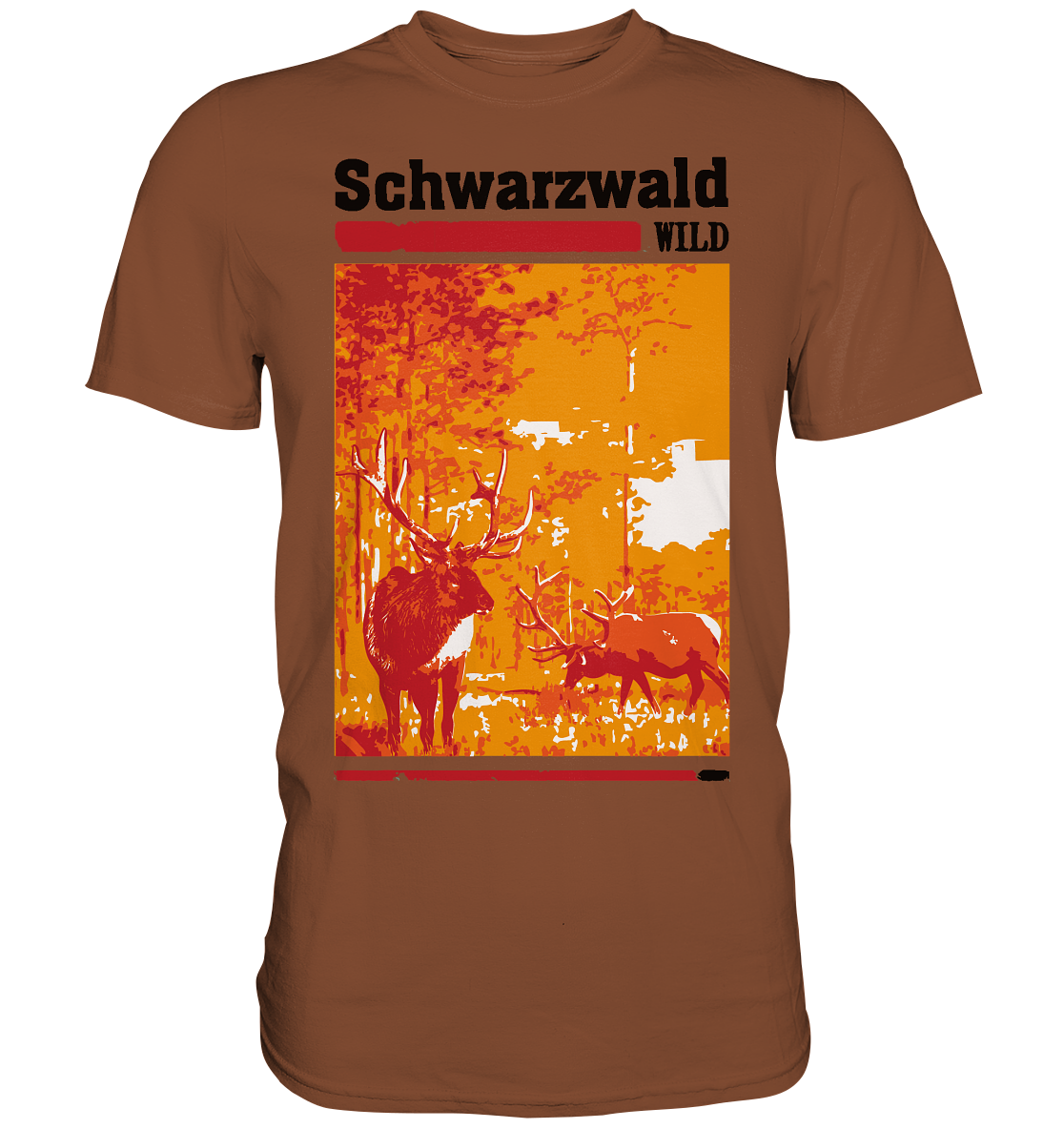 Schwarzwald Wild Hirsch | Unisex Premium T-Shirt