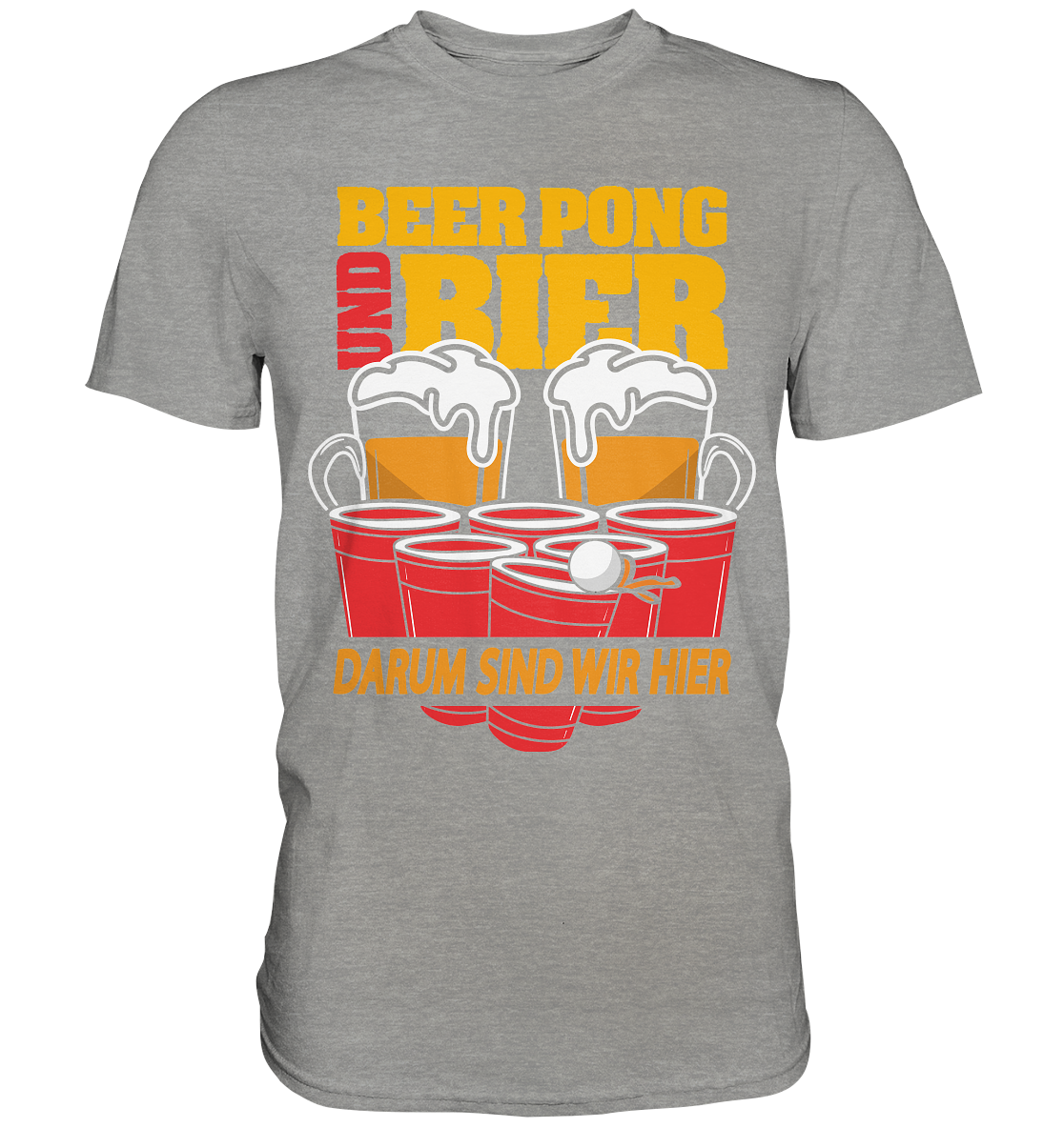 Beer Pong & Bier | Unisex Premium T-Shirt