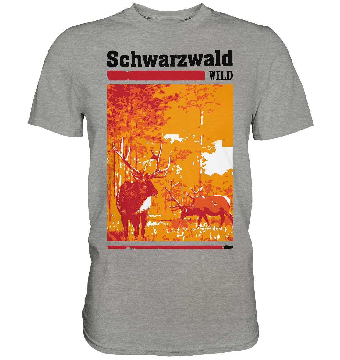 Schwarzwald Wild Hirsch | Unisex Premium T-Shirt
