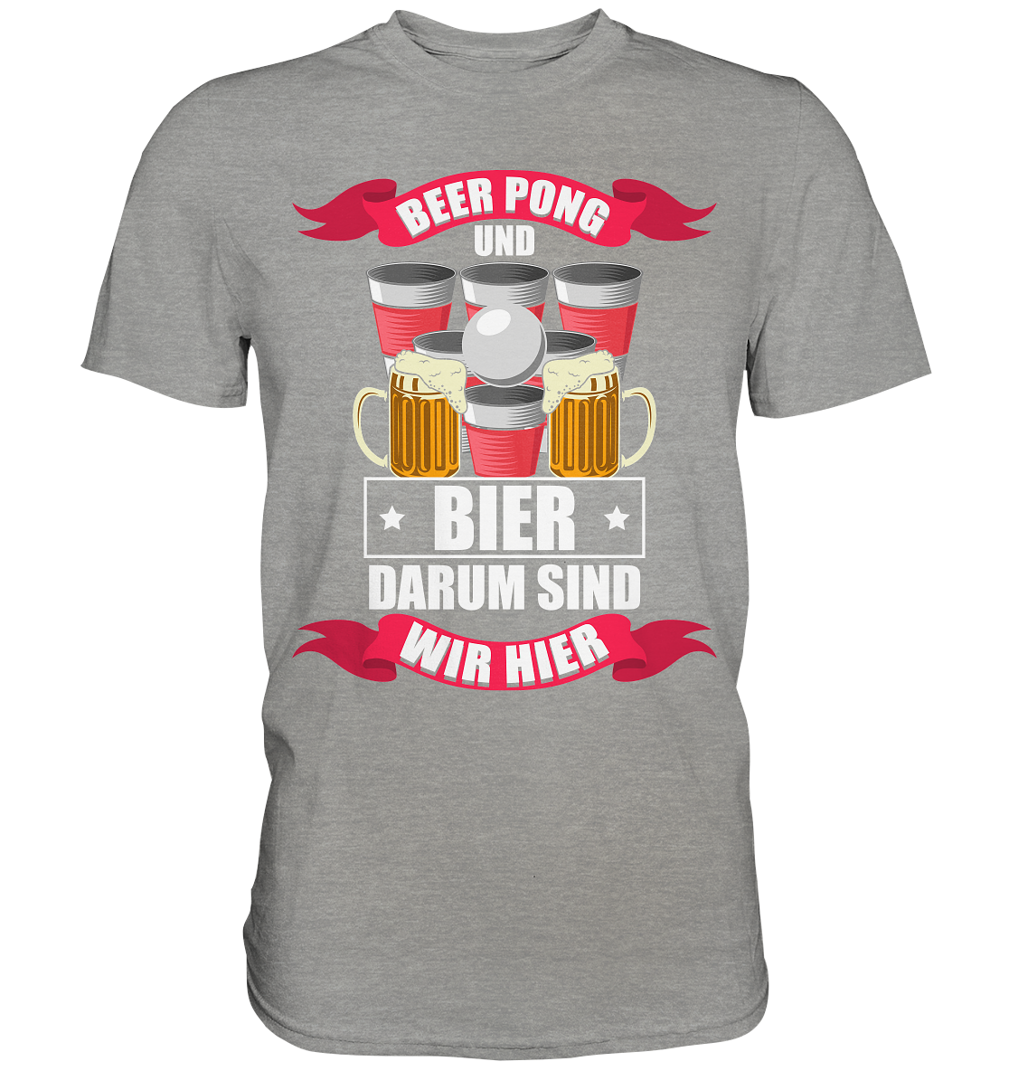 Beer Pong & Bier | Unisex Premium T-Shirt