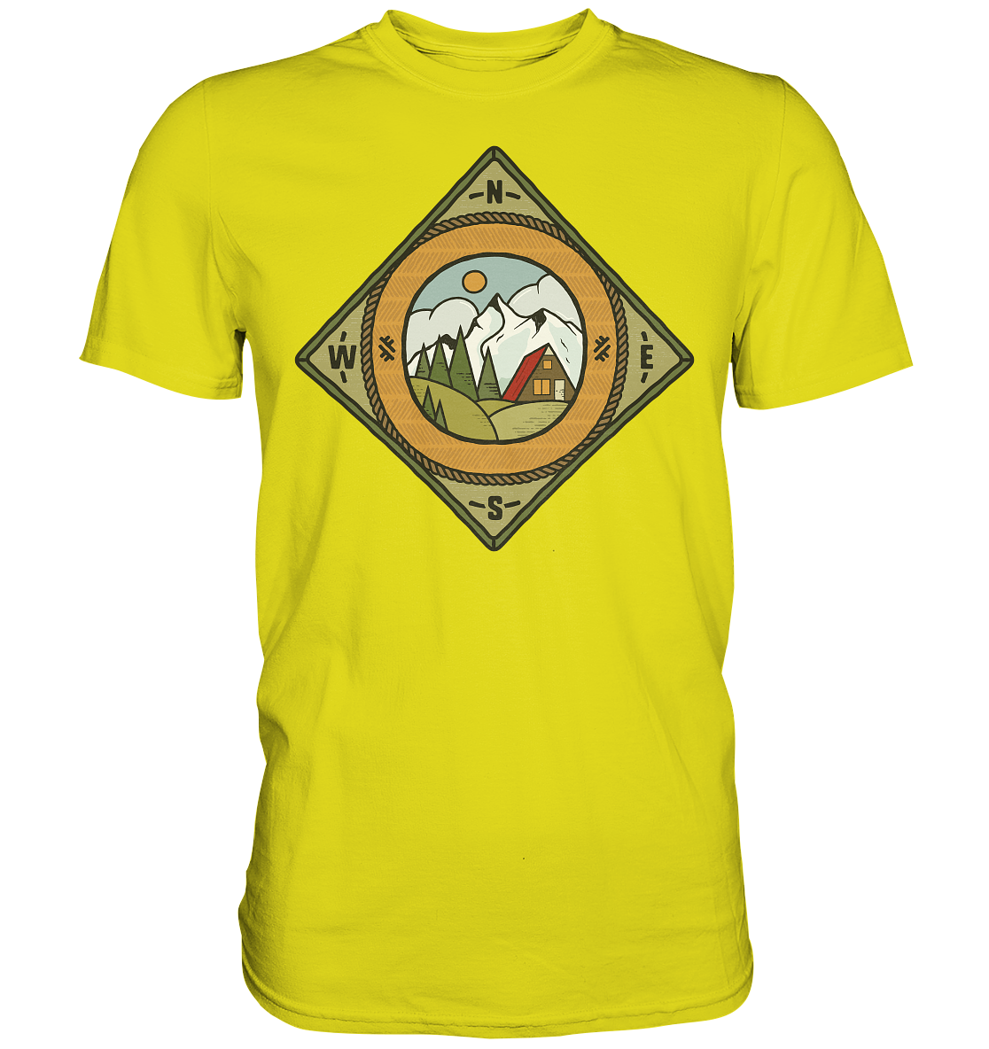 Bergwelt Kompass | Unisex Premium T-Shirt