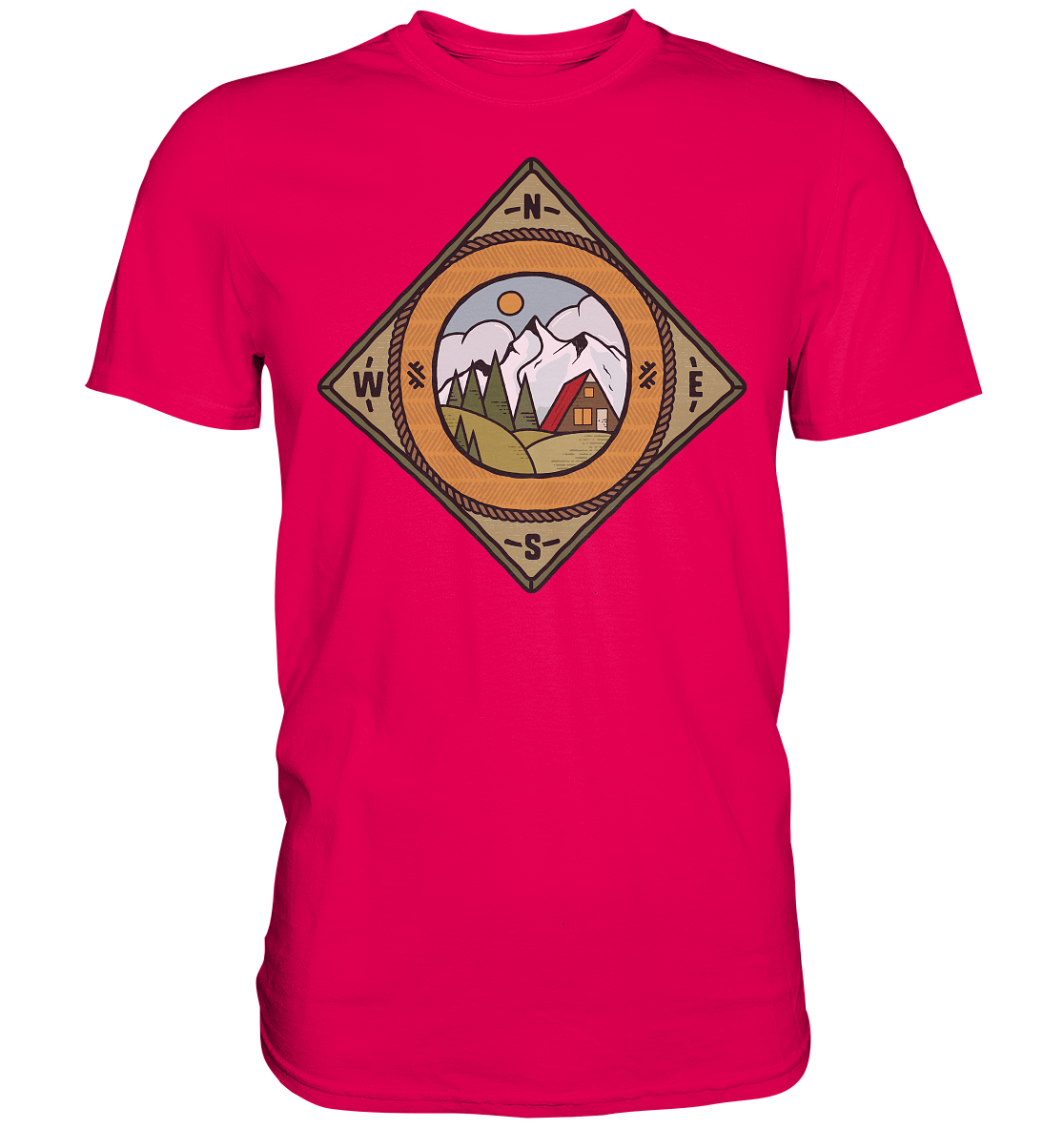 Bergwelt Kompass | Unisex Premium T-Shirt
