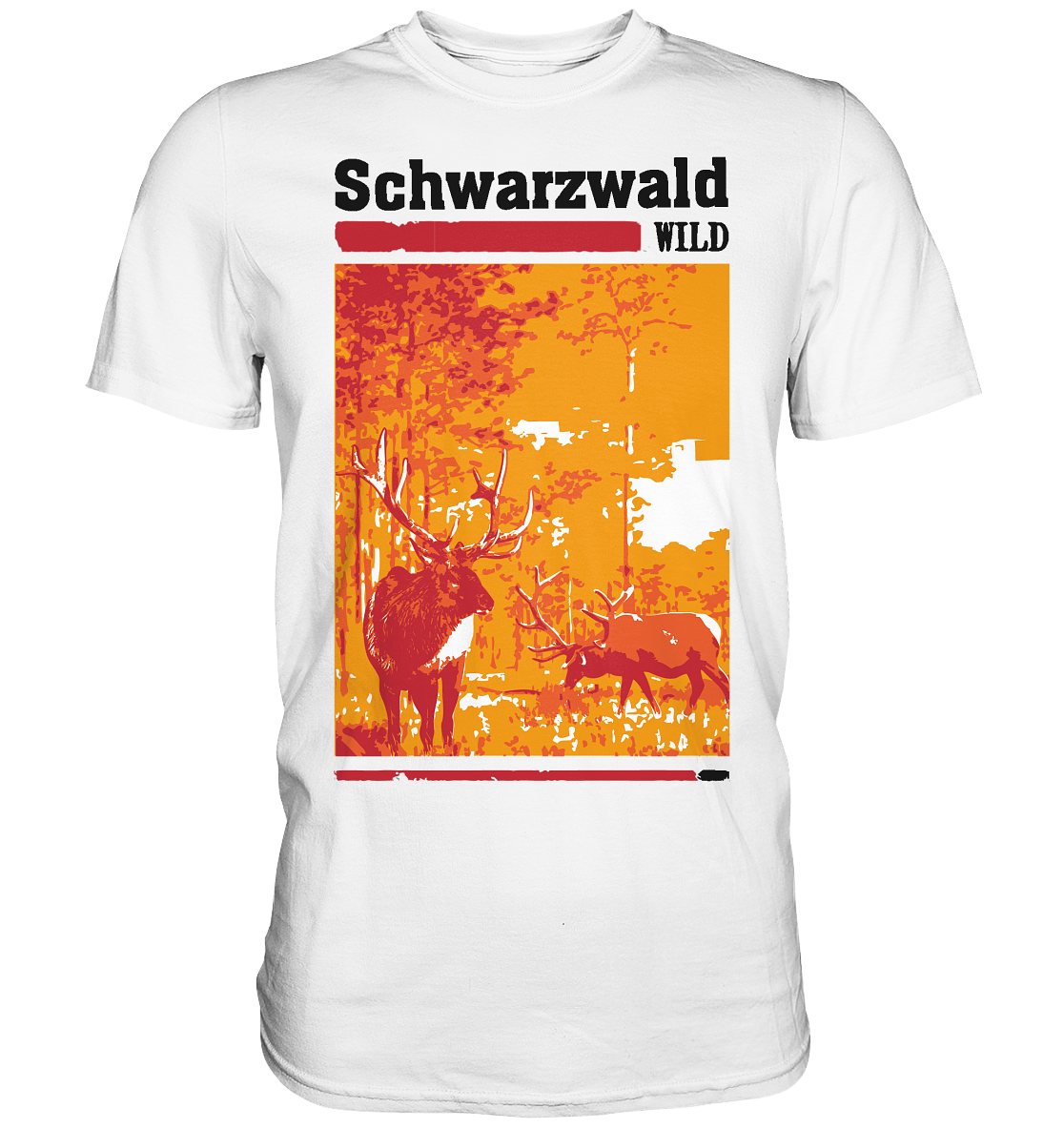 Schwarzwald Wild Hirsch | Unisex Premium T-Shirt