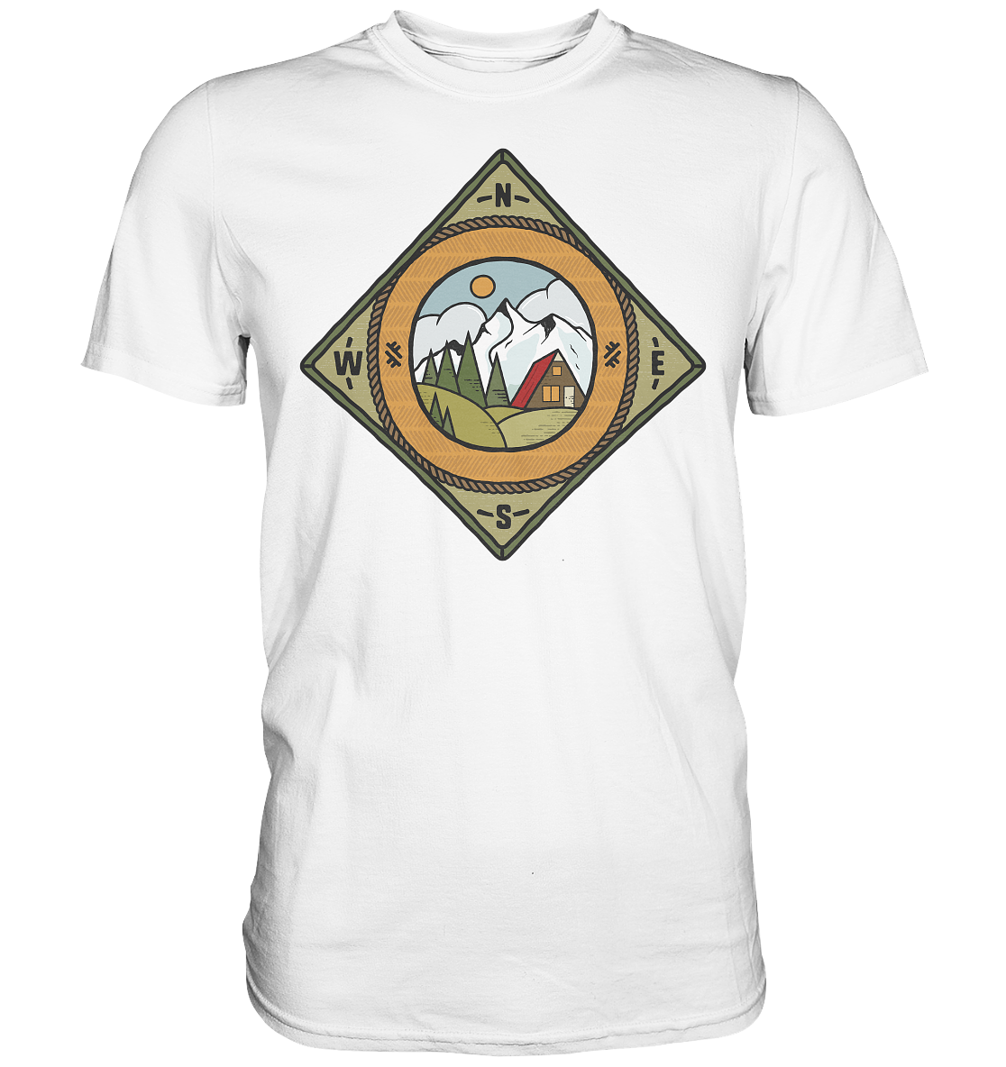 Bergwelt Kompass | Unisex Premium T-Shirt