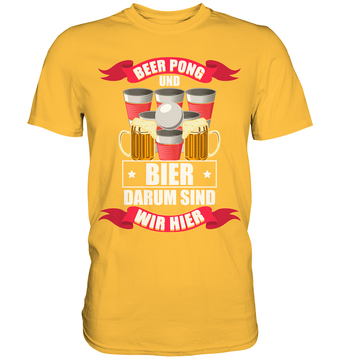 Beer Pong & Bier | Unisex Premium T-Shirt