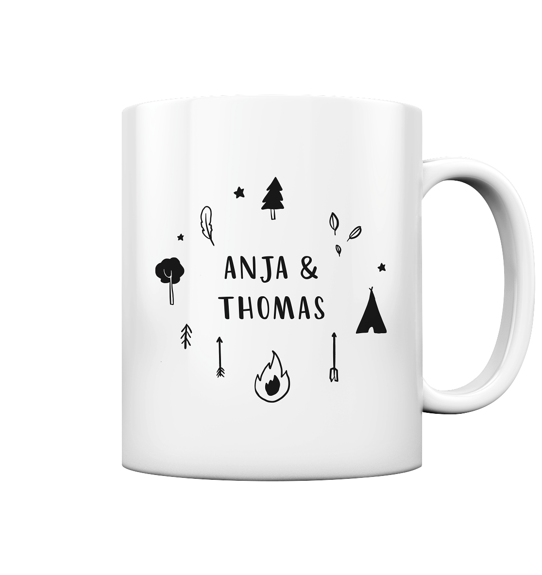 Camping | Emaille Tasse mit deinem Wunschtext