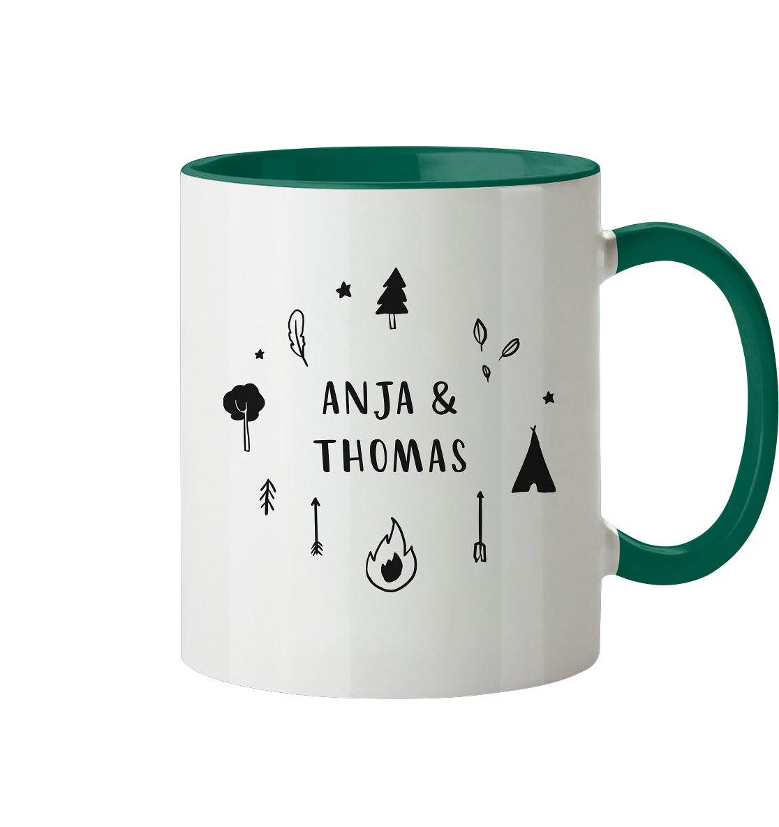 Camping | Emaille Tasse mit deinem Wunschtext