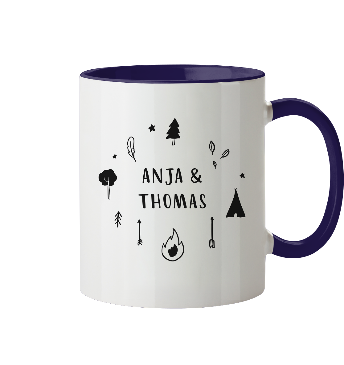 Camping | Emaille Tasse mit deinem Wunschtext
