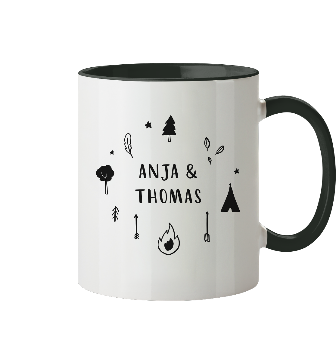 Camping | Emaille Tasse mit deinem Wunschtext