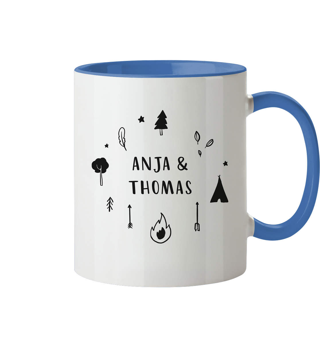 Camping | Emaille Tasse mit deinem Wunschtext